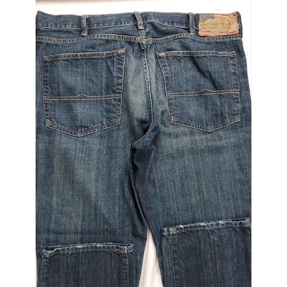 Ralph Lauren Denim & Supply Men's 40x32 Slouch Relaxed Straight Leg Jeans - Picture 15 of 16